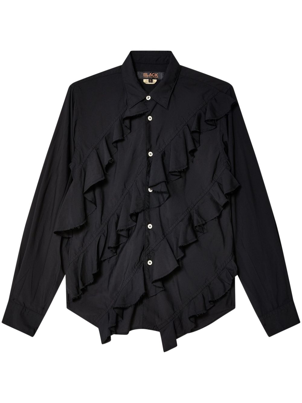 Black Comme Des Garçons ruffle-detailing shirt von Black Comme Des Garçons