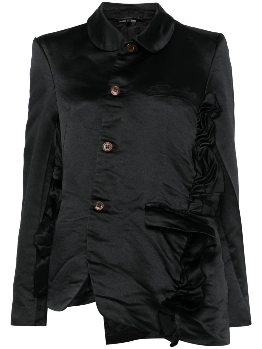 Black Comme Des Garçons ruffled-trim jacket von Black Comme Des Garçons