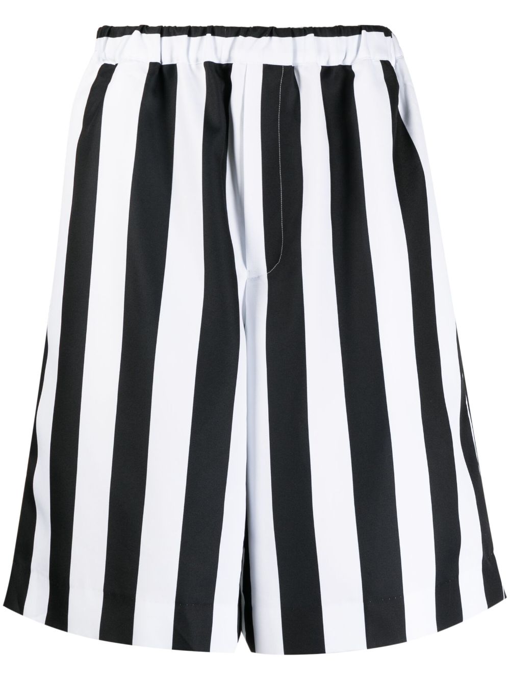 Black Comme Des Garçons striped-print knee-length shorts von Black Comme Des Garçons