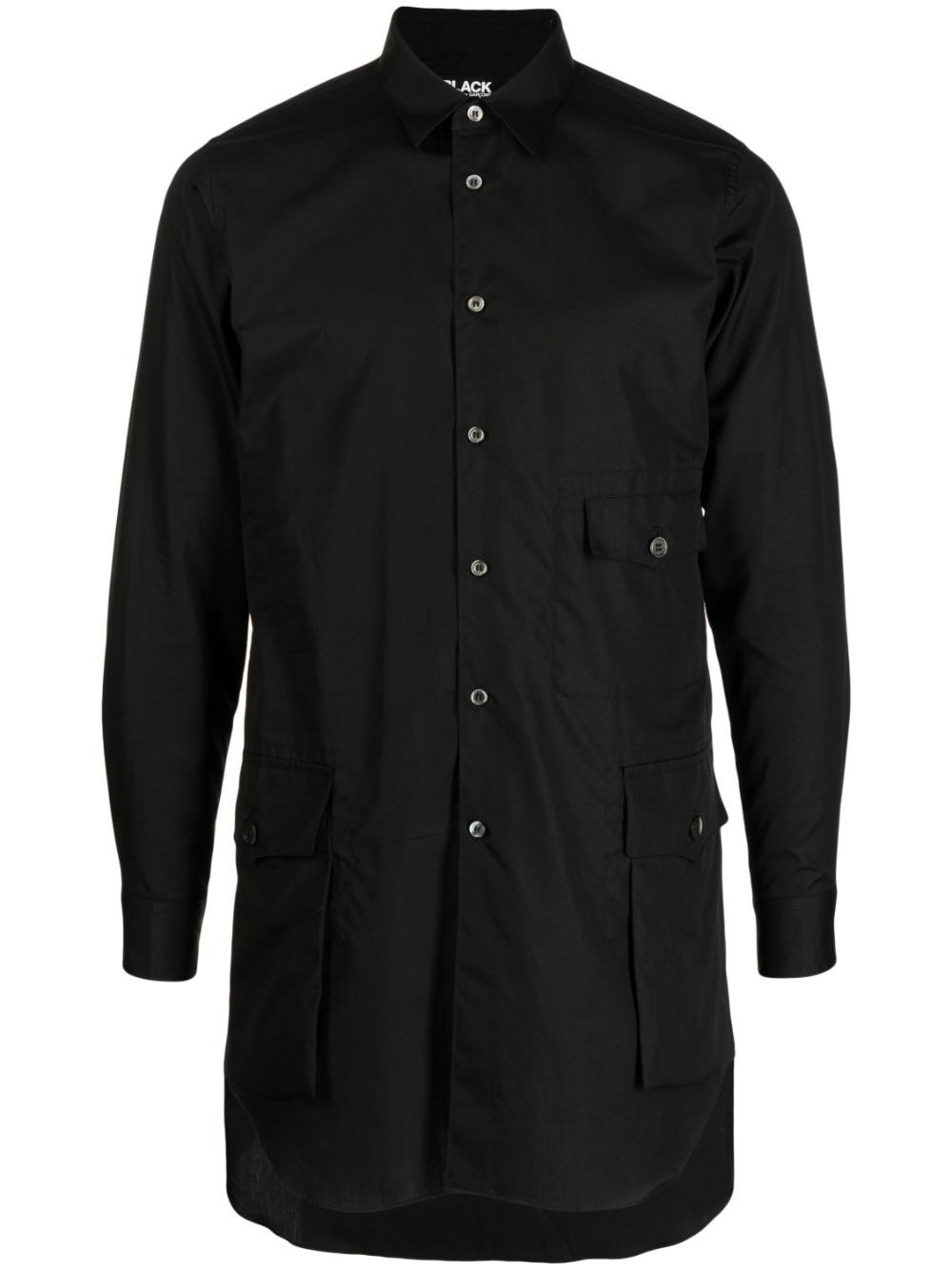 Black Comme Des Garçons three-pocket cotton shirt von Black Comme Des Garçons