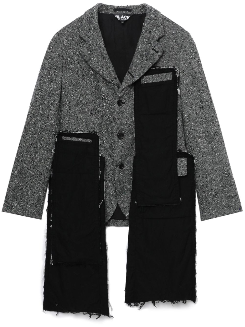 Black Comme Des Garçons tweed panelled blazer von Black Comme Des Garçons