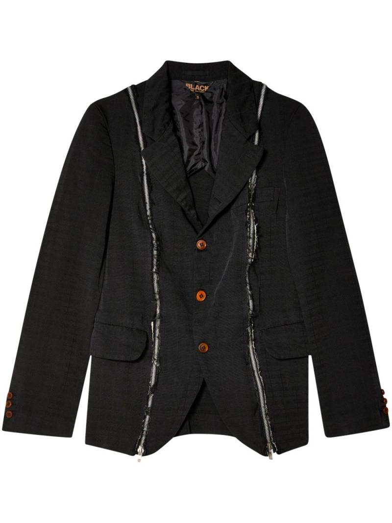 Black Comme Des Garçons zip-detailing blazer von Black Comme Des Garçons