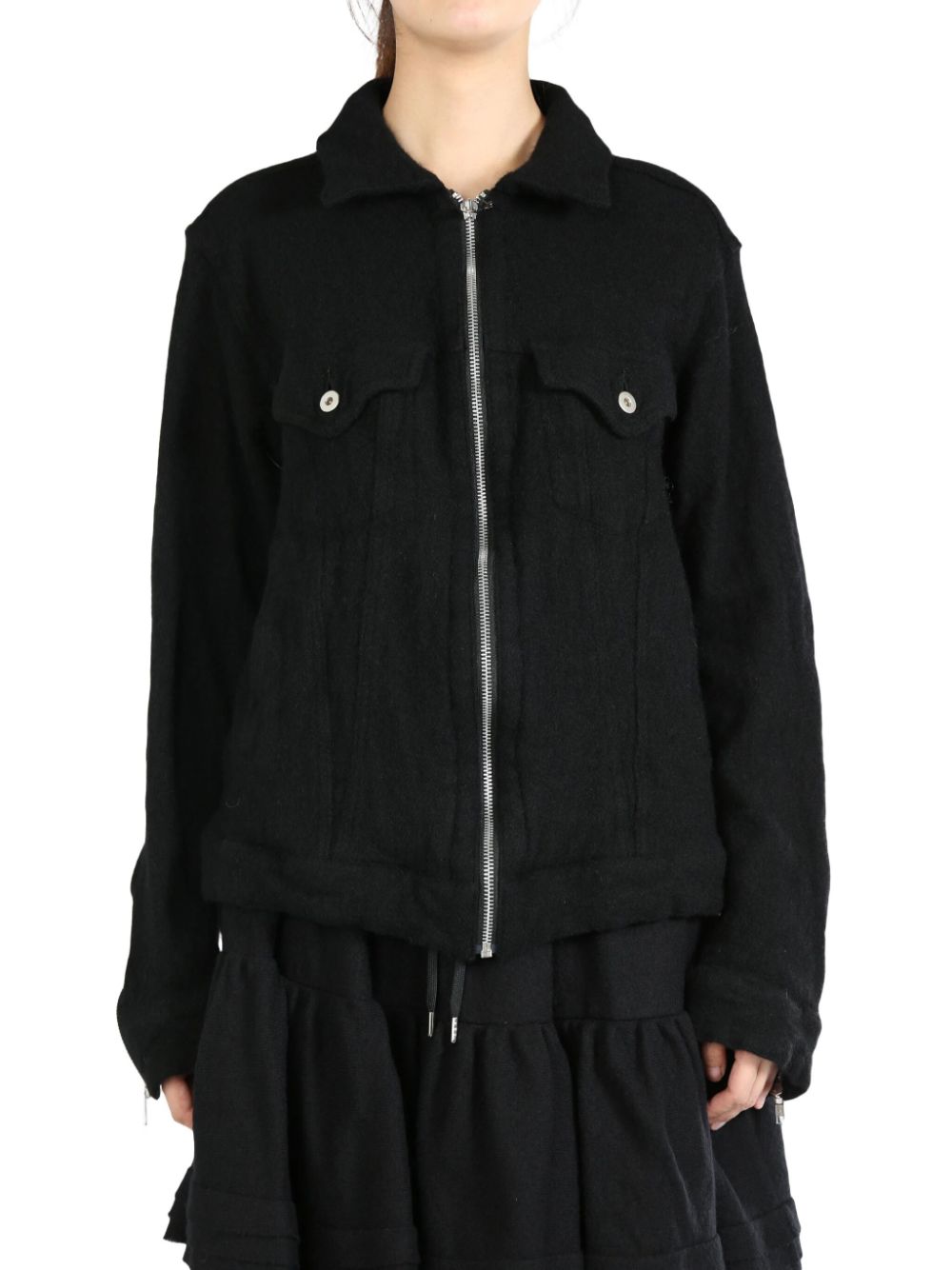 Black Comme Des Garçons zip-up jacket von Black Comme Des Garçons