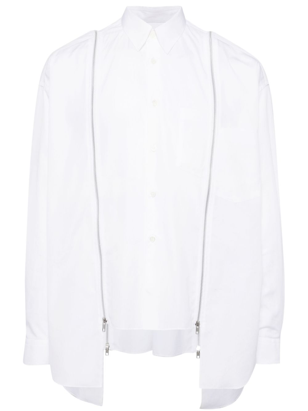 Black Comme Des Garçons zipper shirt - White von Black Comme Des Garçons