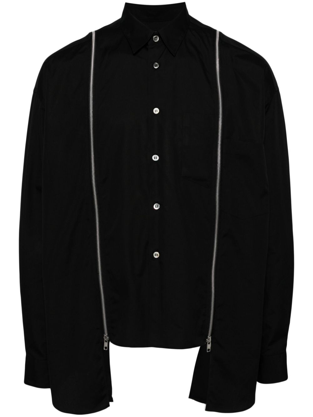 Black Comme Des Garçons zipper shirt von Black Comme Des Garçons