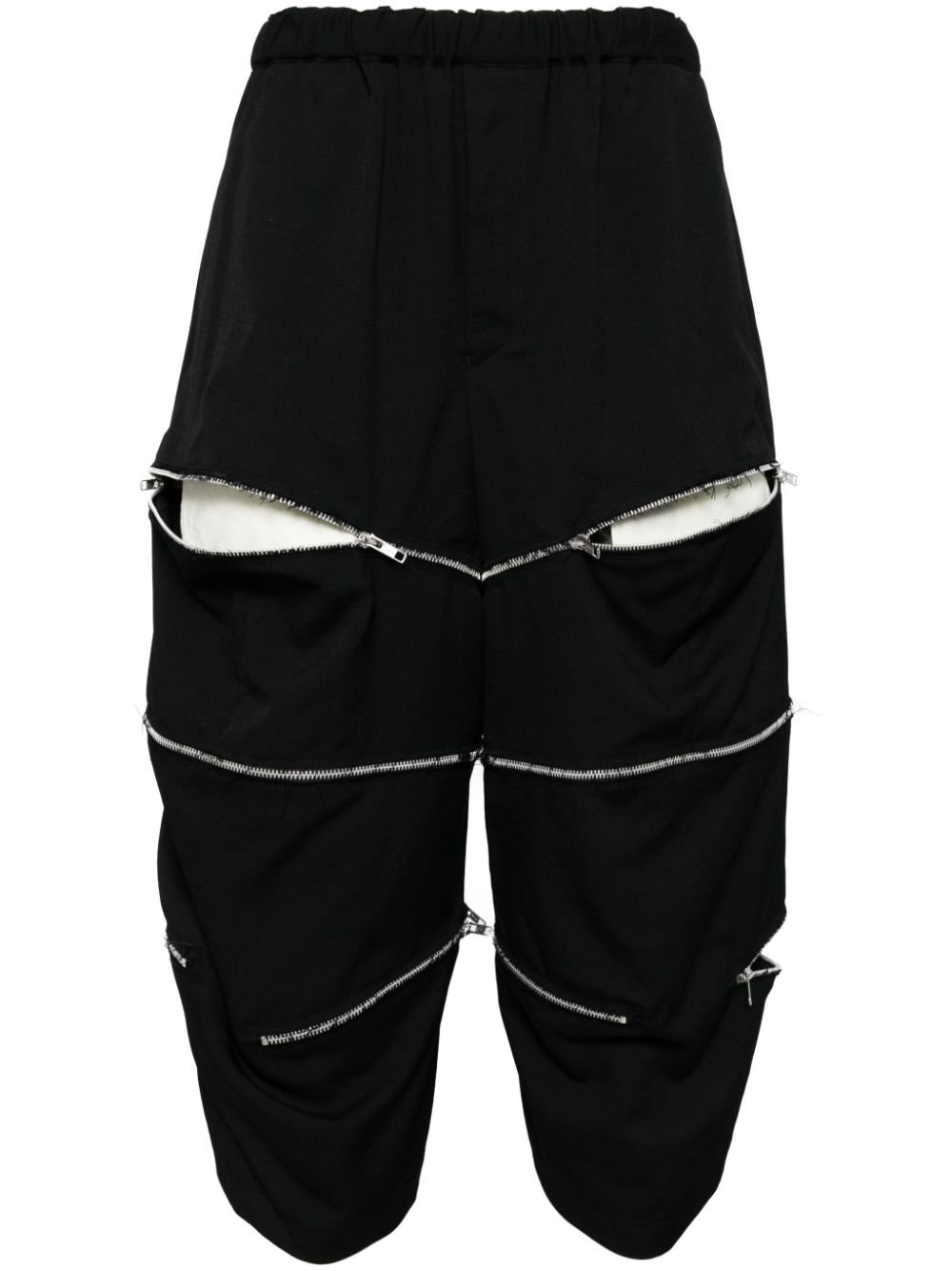 Black Comme Des Garçons zipper trousers von Black Comme Des Garçons