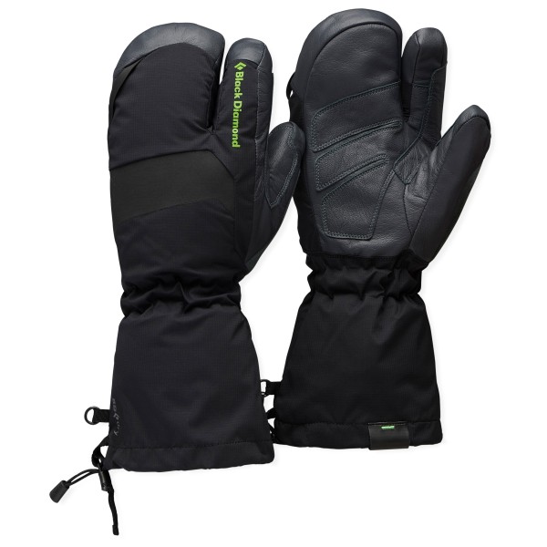 Black Diamond - Alpine 3-Finger Mitts - Handschuhe Gr S schwarz von Black Diamond