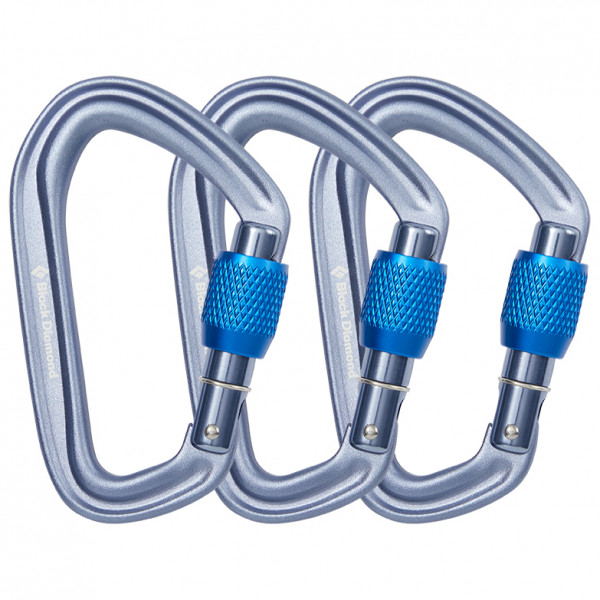 Black Diamond - Hotforge Screwgate 3 Pack - Schraubkarabiner grau von Black Diamond