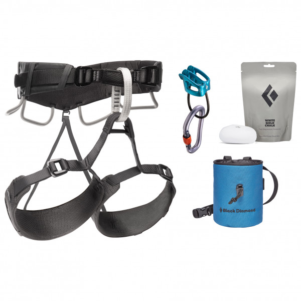 Black Diamond - Momentum 4S Harness Package - Kletterset Gr XS/M grau von Black Diamond