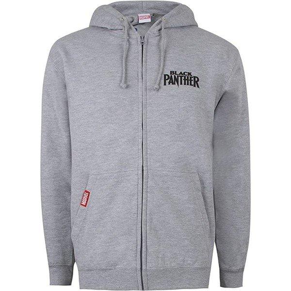 Hoodie Mit Durchgehendem Reißverschluss Herren Grau XL von Black Panther