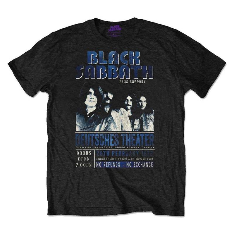 Black Sabbath - Deutsches ´73 TShirt, für Damen, Schwarz, Größe S von Black Sabbath