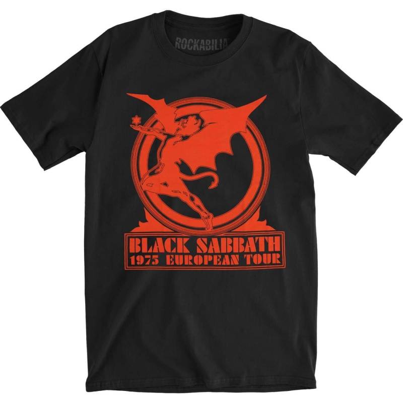 Black Sabbath - Europe ´75 TShirt, für Damen, Schwarz, Größe M von Black Sabbath