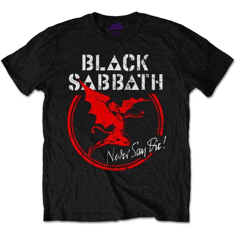 Never Say Die Tshirt Damen Schwarz M von Black Sabbath