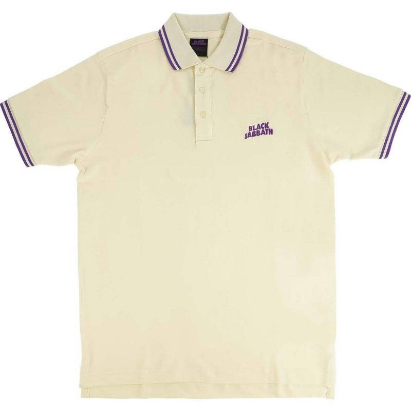 Black Sabbath - Poloshirt Logo, für Damen, Beige, Größe M von Black Sabbath