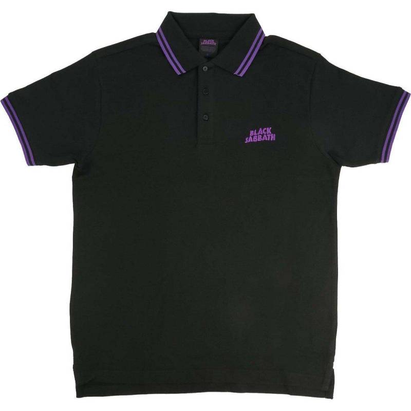 Poloshirt Logo Damen Schwarz L von Black Sabbath