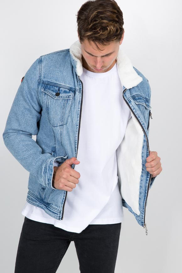 BlackSalt Gefütterte Jeansjacke | Blue | Herren  | M von BlackSalt