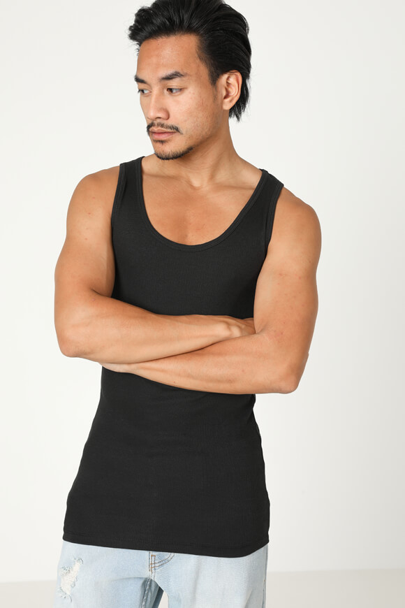 BlackSalt Geripptes Tanktop | Schwarz | Herren  | 4XL von BlackSalt