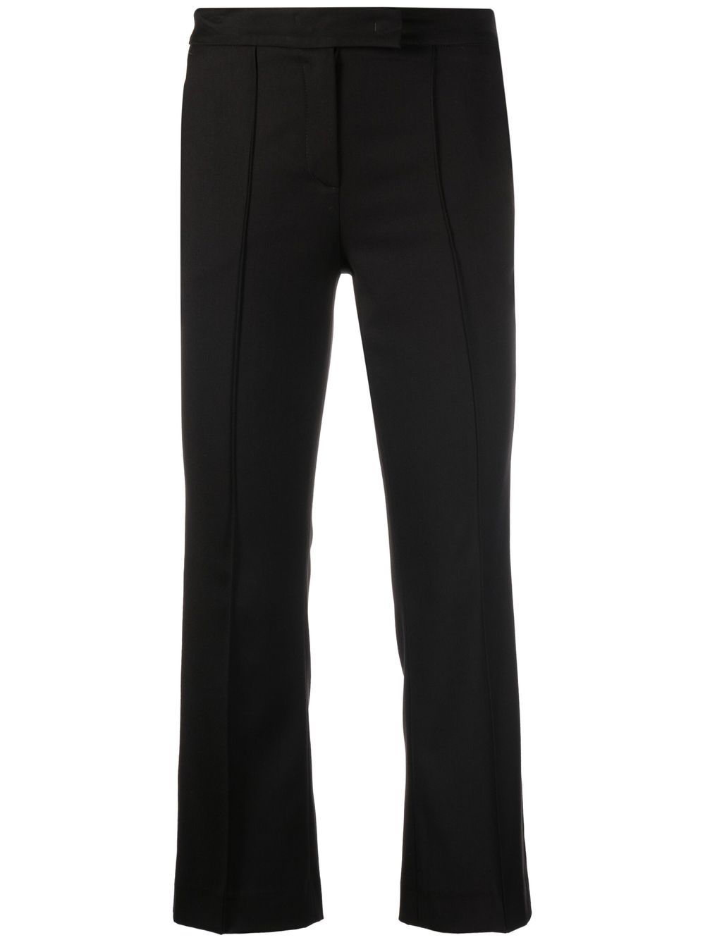 Blanca Vita Portula pintuck-detail cropped trousers - Black von Blanca Vita