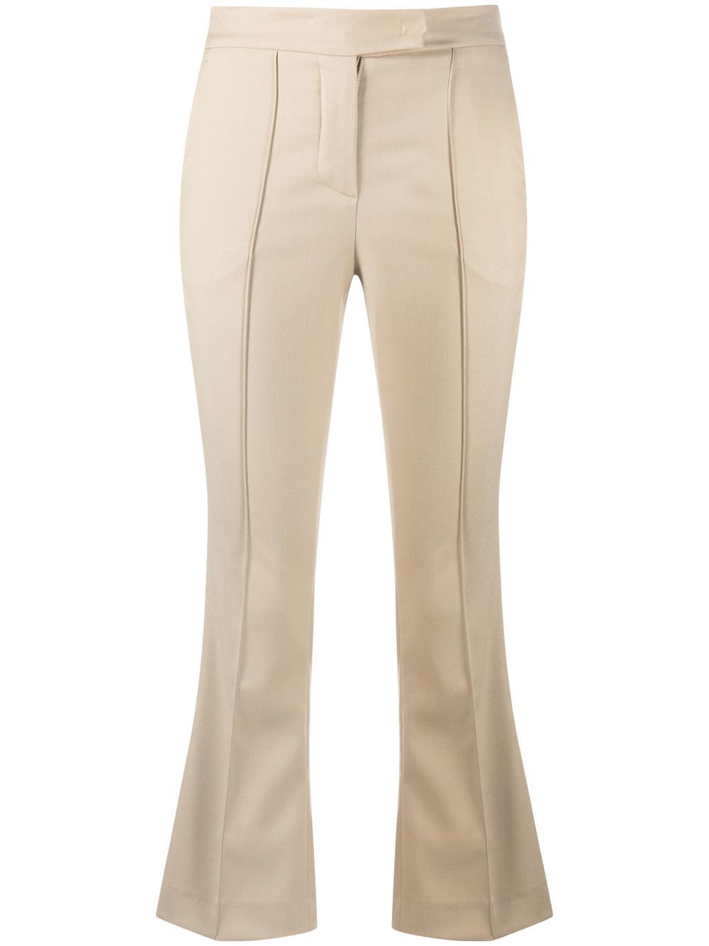 Blanca Vita Portula pintuck-detail cropped trousers - Neutrals von Blanca Vita