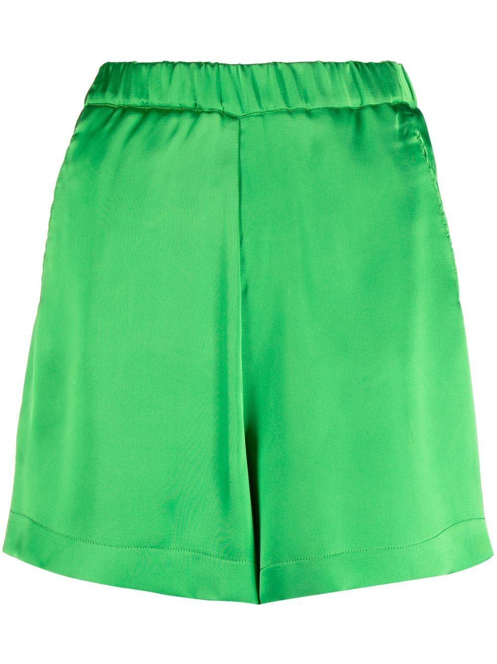 Blanca Vita Salixraso high-waisted satin shorts - Green von Blanca Vita