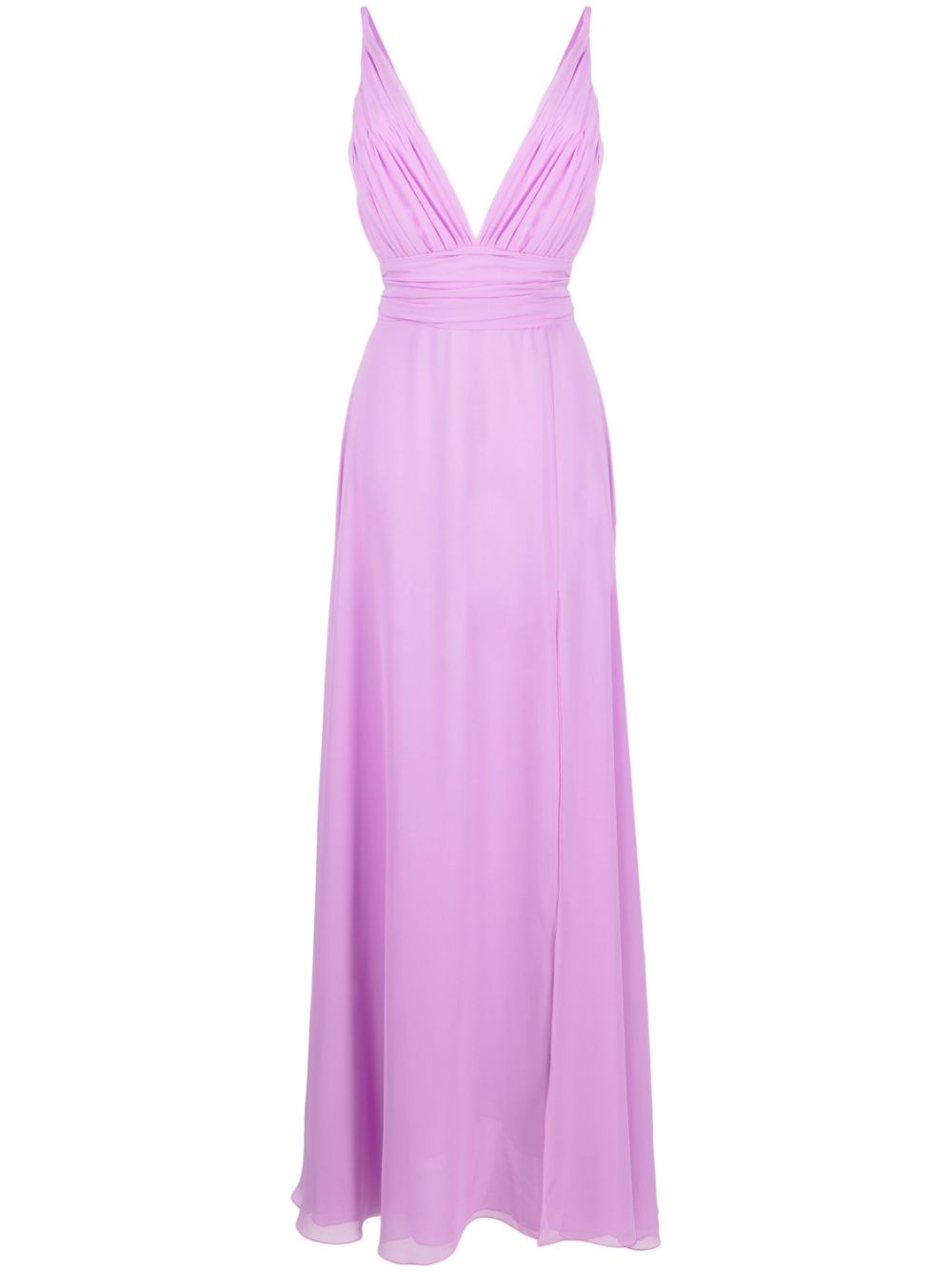 Blanca Vita V-neck pleated gown - Purple von Blanca Vita