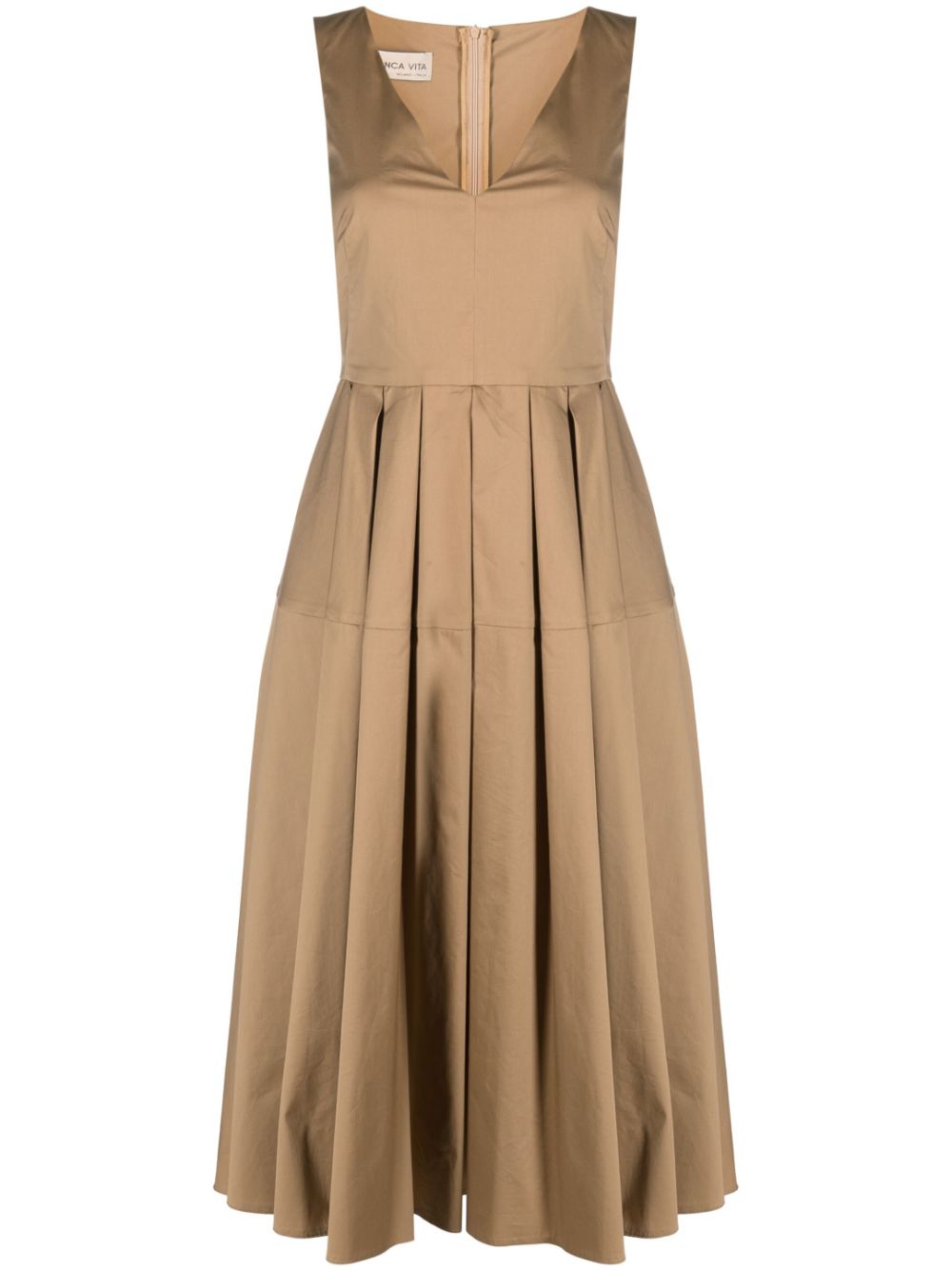 Blanca Vita V-neck sleeveless dress - Neutrals von Blanca Vita