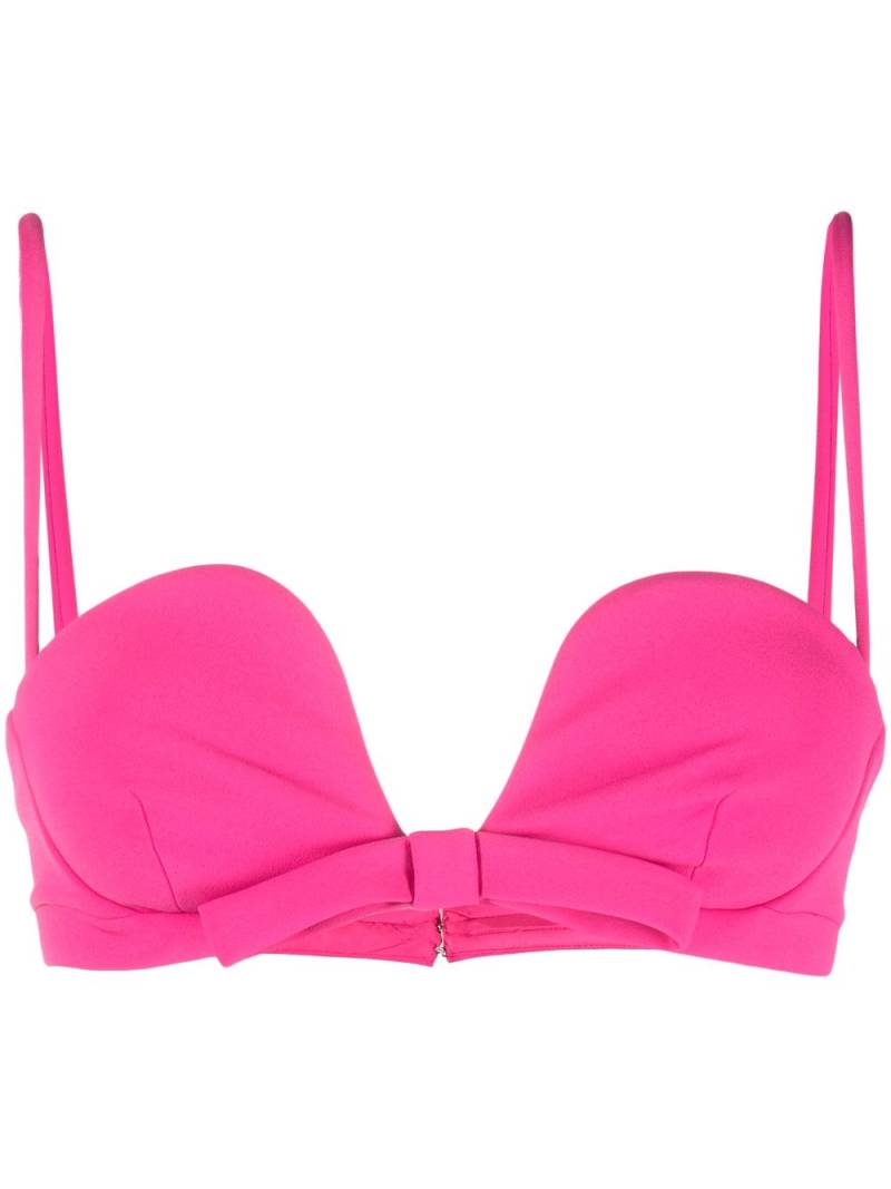 Blanca Vita bow-detail cropped top - Pink von Blanca Vita