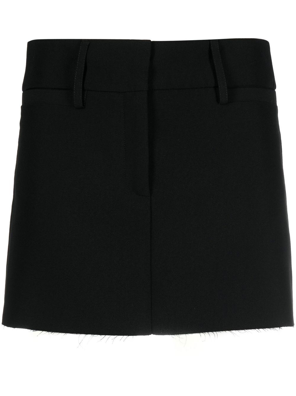 Blanca Vita concealed front-fastening mini skirt - Black von Blanca Vita