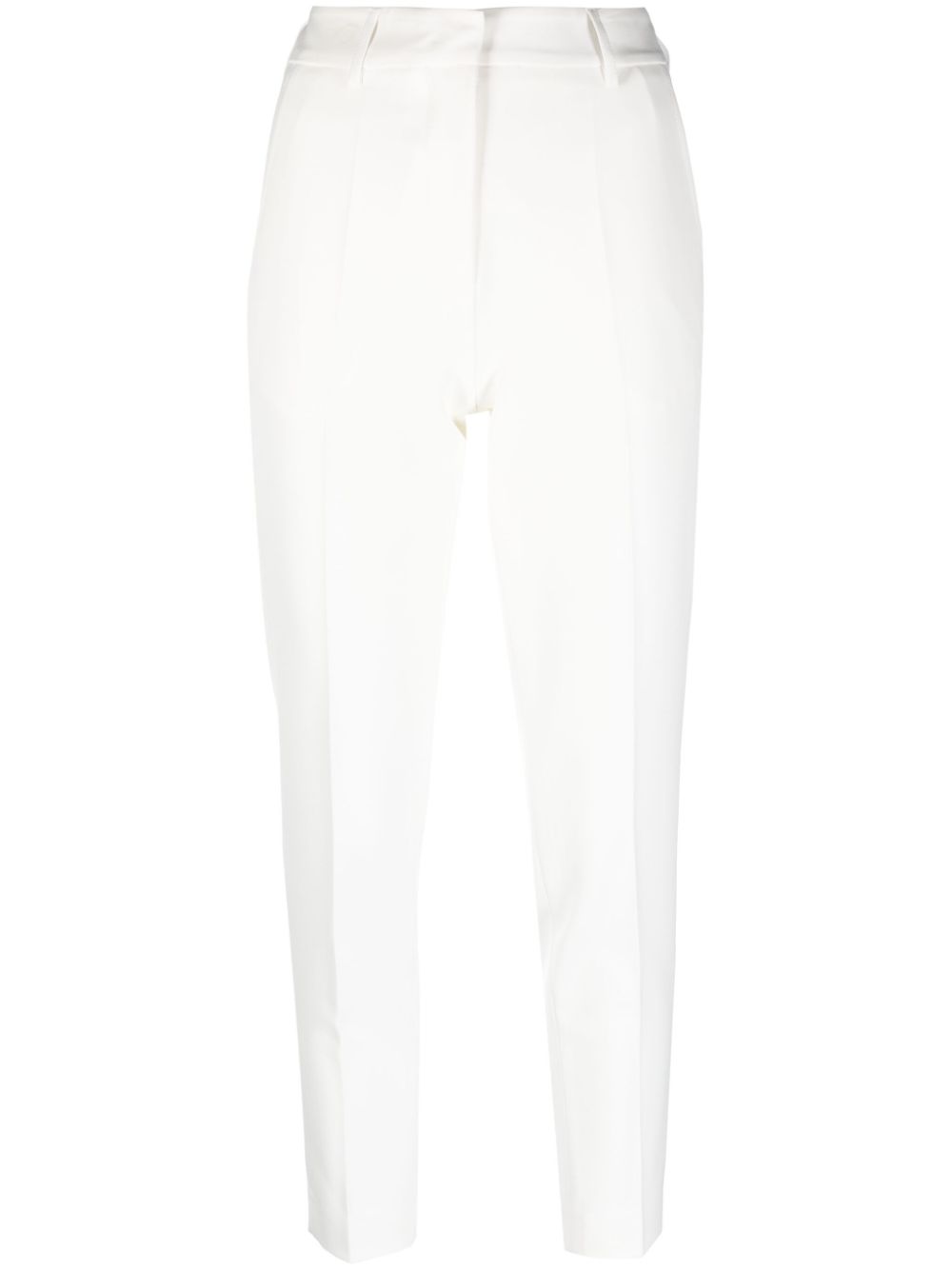 Blanca Vita cropped slim-fit tailored trousers - White von Blanca Vita