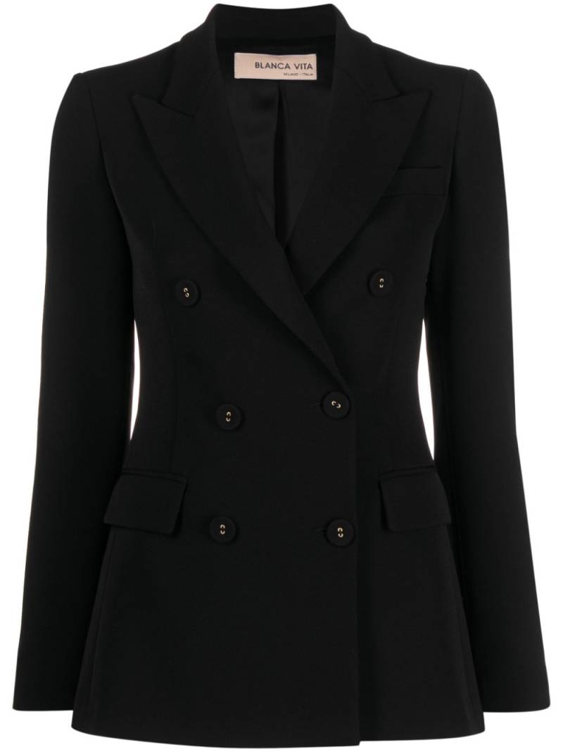 Blanca Vita double-breasted blazer - Black von Blanca Vita