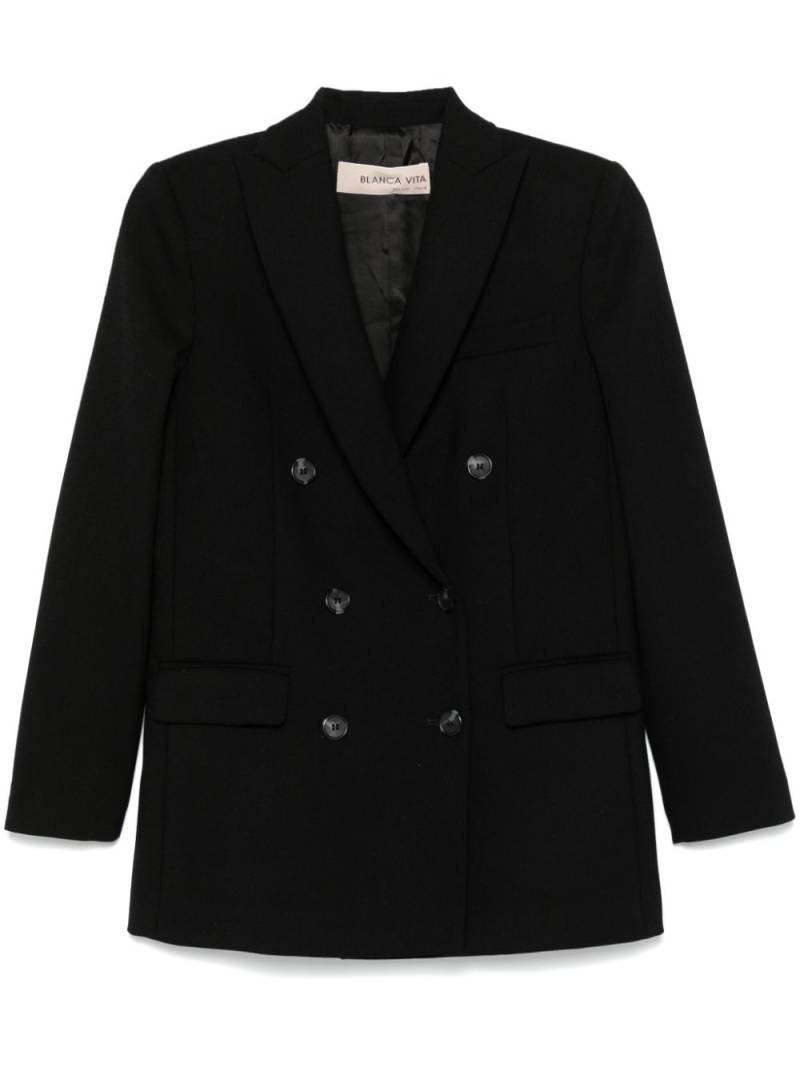 Blanca Vita double-breasted blazer - Black von Blanca Vita