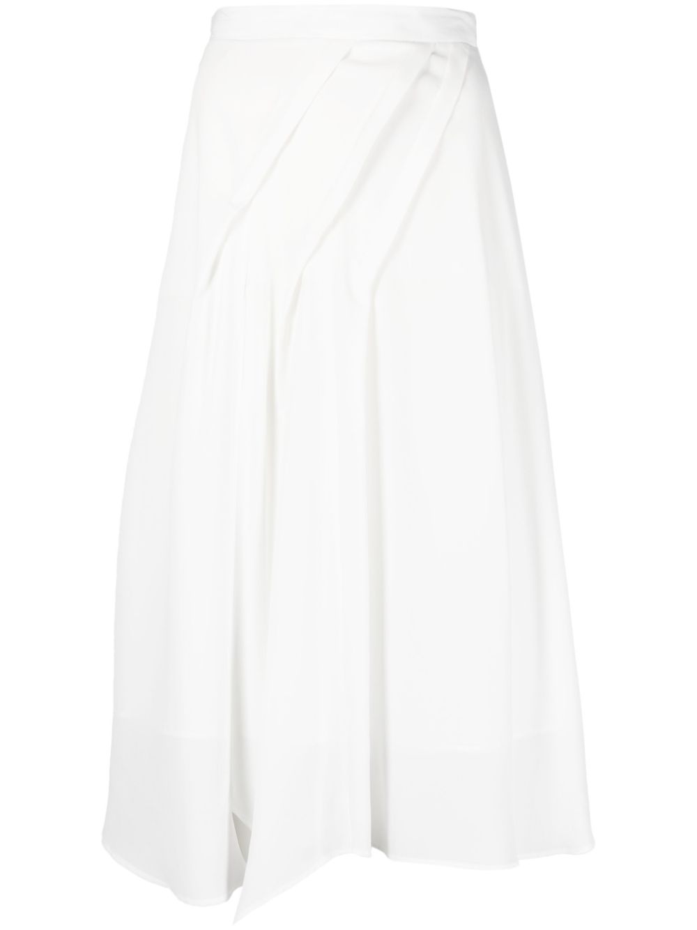 Blanca Vita draped midi skirt - White von Blanca Vita