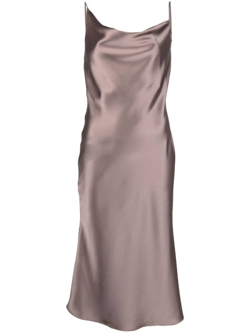 Blanca Vita drapped satin-finish dress - Neutrals von Blanca Vita