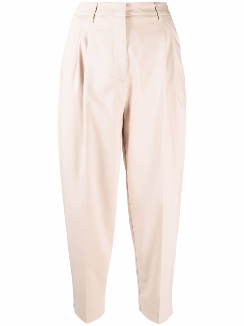 Blanca Vita high-waisted cropped trousers - Neutrals von Blanca Vita