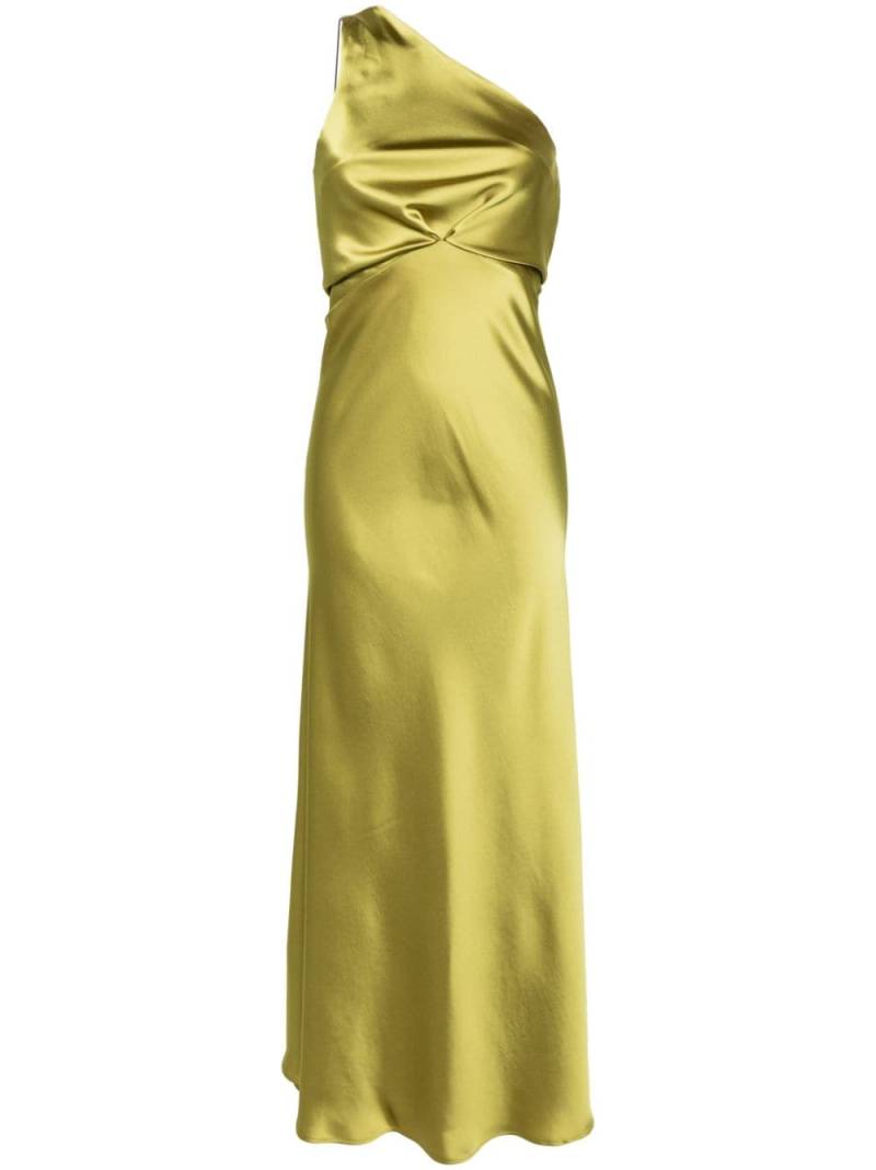 Blanca Vita one-shoulder satin gown - Green von Blanca Vita