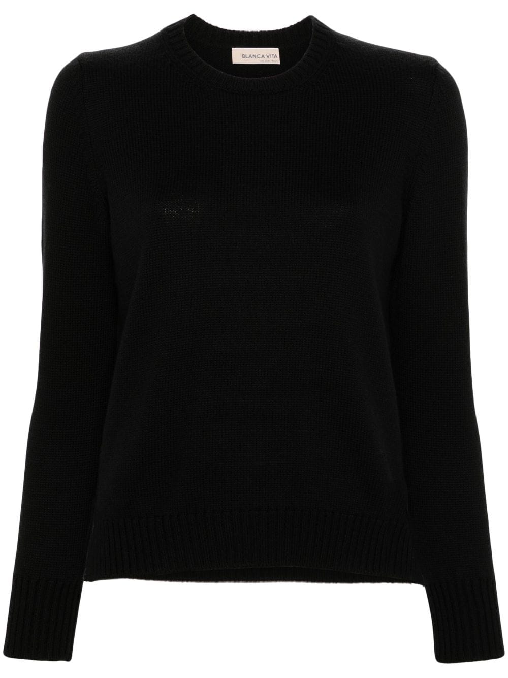 Blanca Vita ribbed-knit sweater - Black von Blanca Vita