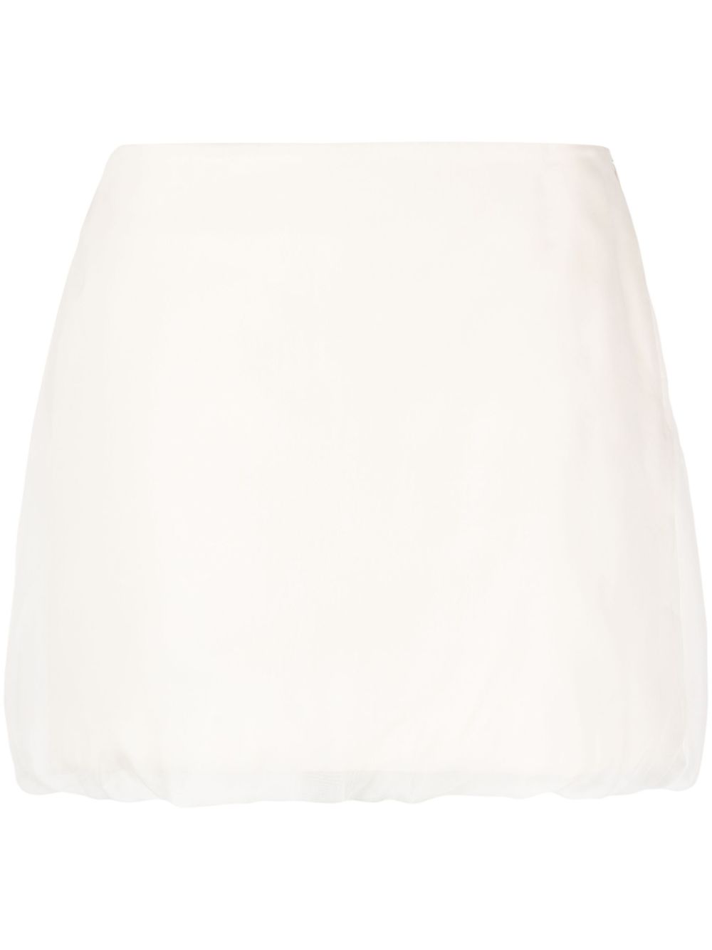 Blanca Vita satin-finish silk miniskirt - Neutrals von Blanca Vita