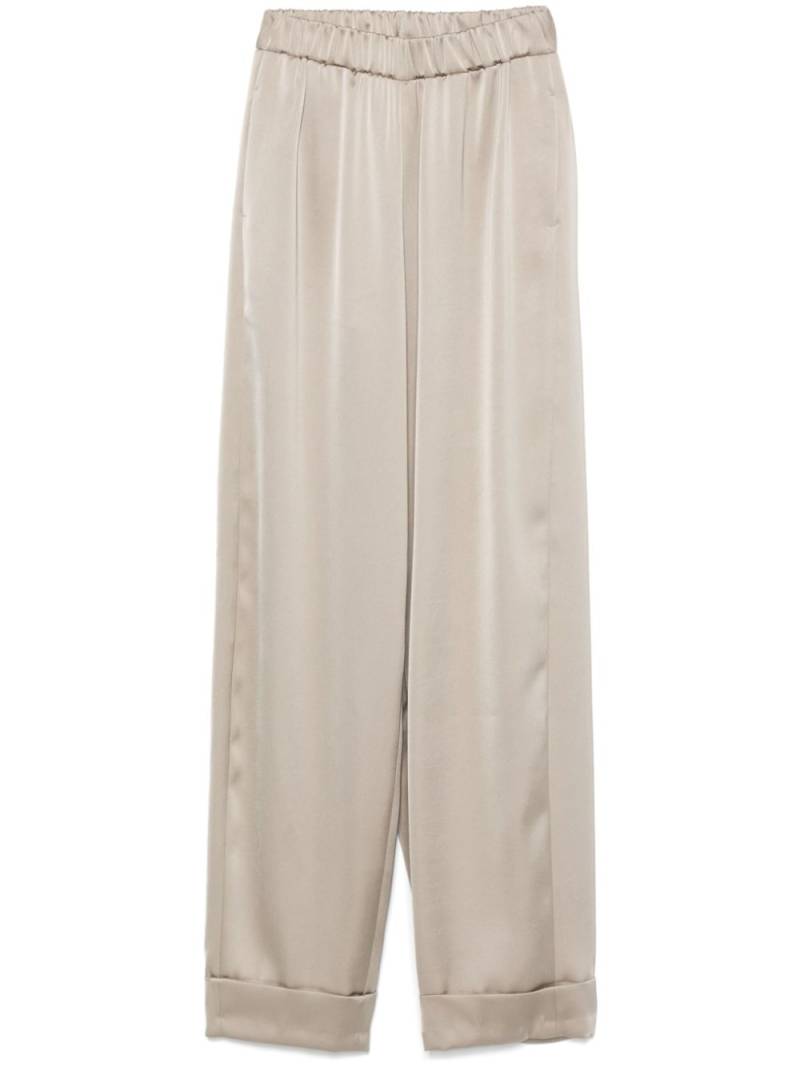 Blanca Vita satin trousers - Neutrals von Blanca Vita