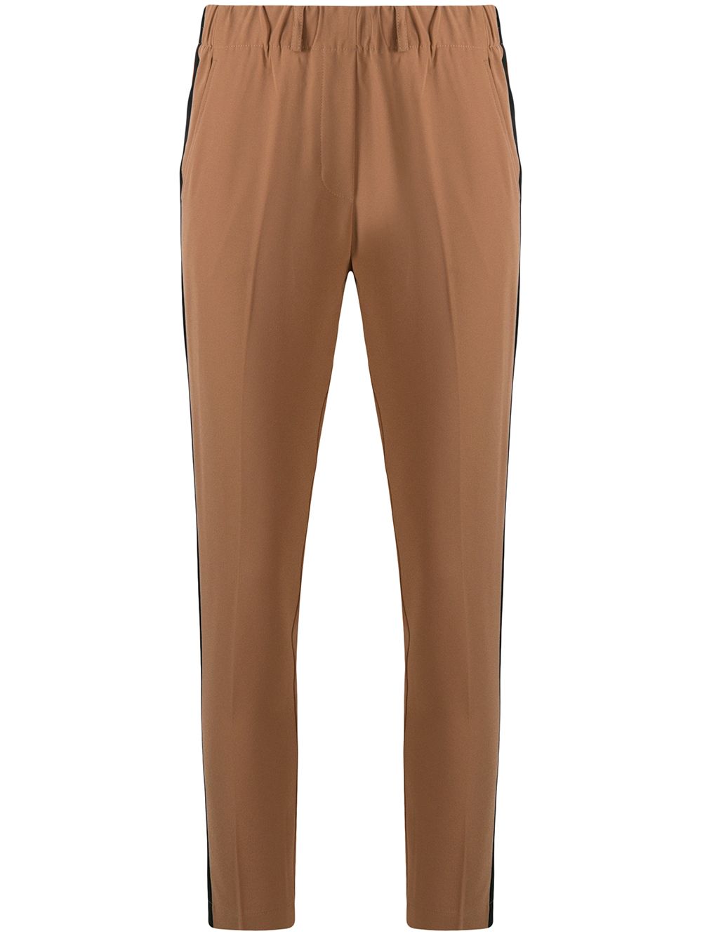 Blanca Vita side-strip slim trousers - Brown von Blanca Vita