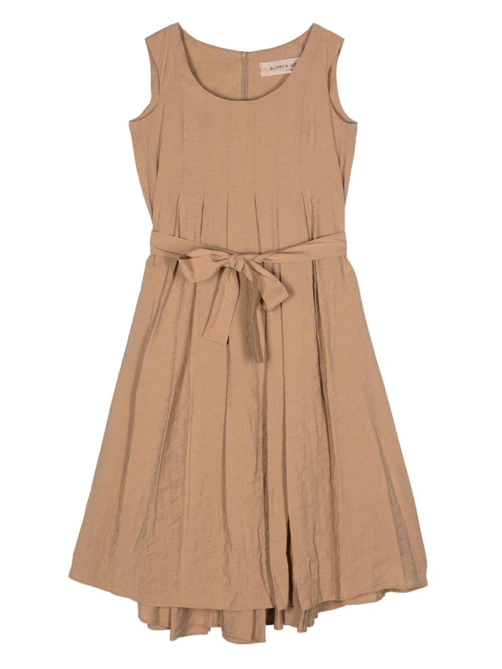 Blanca Vita sleeveless pleated midi dress - Neutrals von Blanca Vita