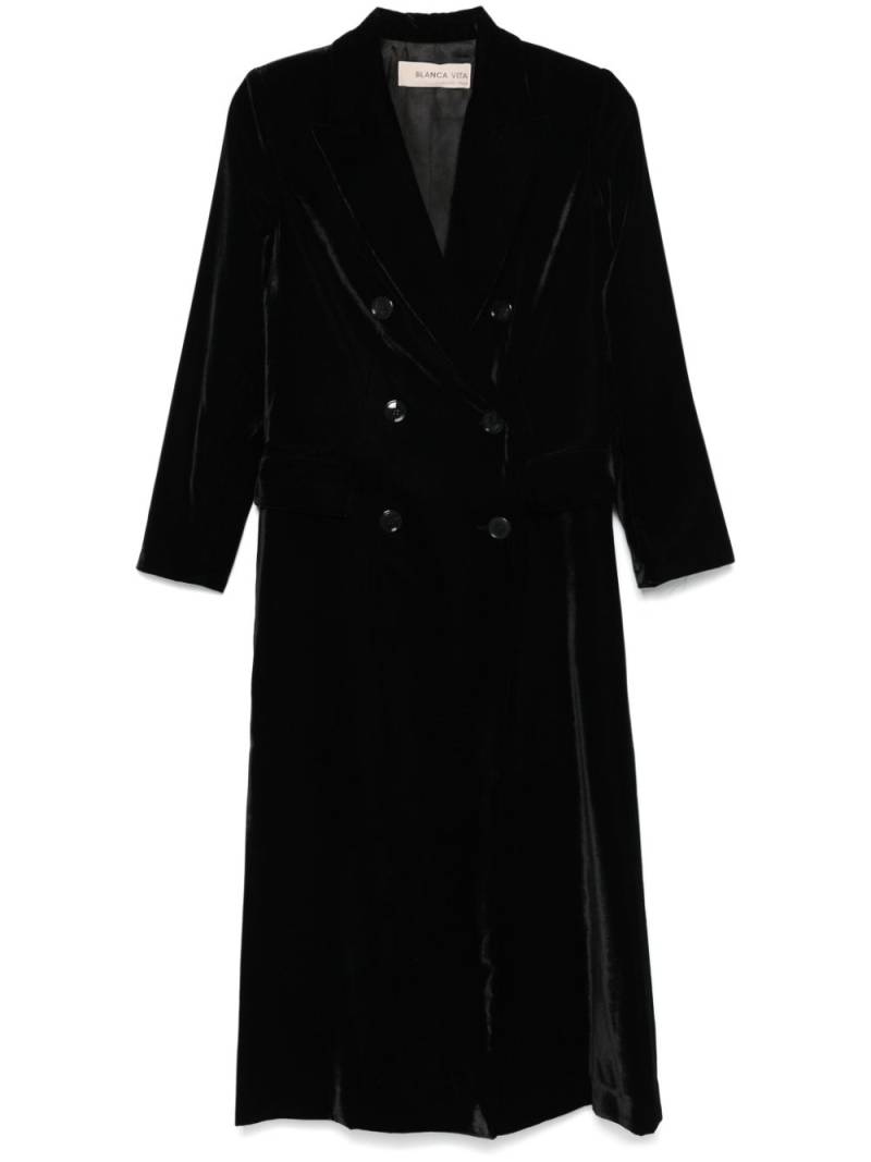 Blanca Vita velvet coat - Black von Blanca Vita