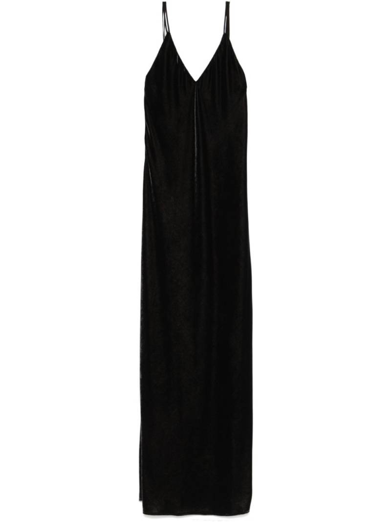 Blanca Vita velvet long dress - Grey von Blanca Vita