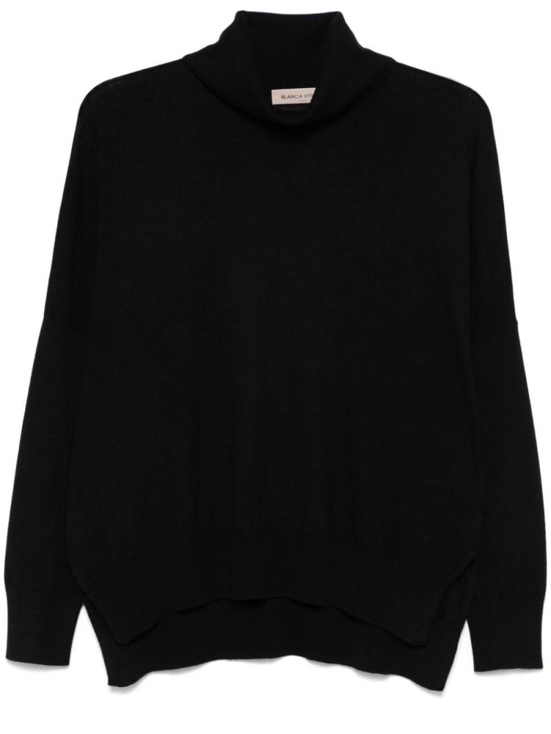 Blanca Vita virgin wool sweater - Black von Blanca Vita