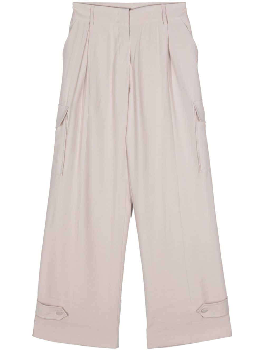 Blanca Vita wide-leg cargo pants - Neutrals von Blanca Vita