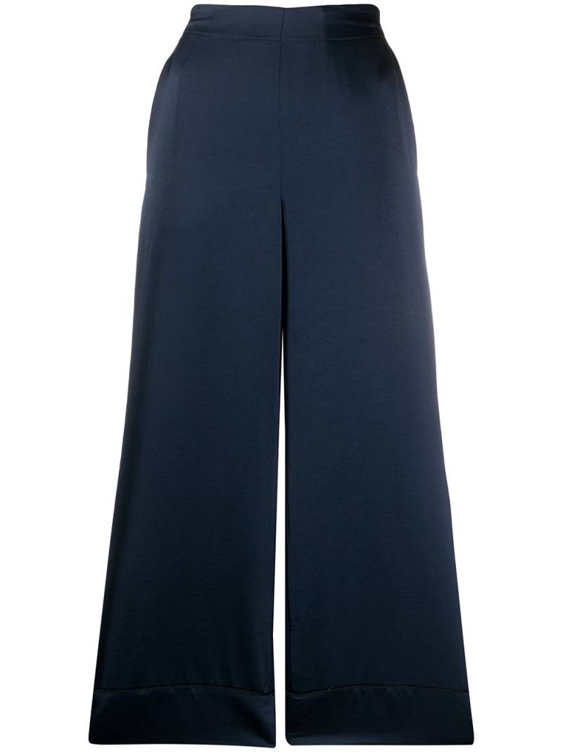 Blanca Vita wide leg cropped trousers - Blue von Blanca Vita