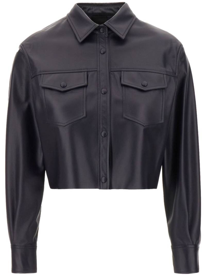 Blancha nappa leather shirt - Blue von Blancha