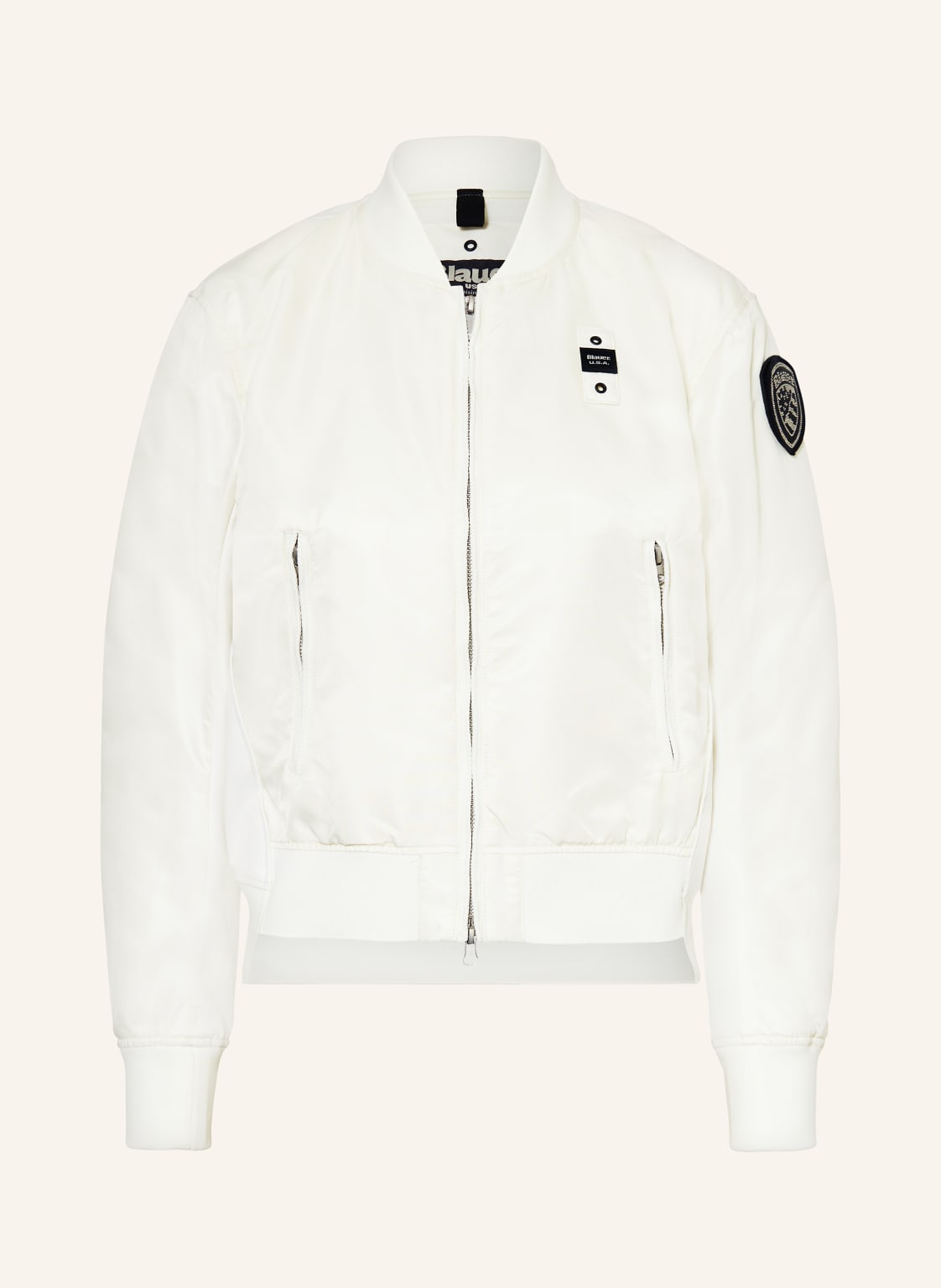 Blauer Blouson Im Materialmix weiss von Blauer