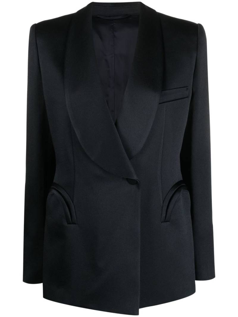 Blazé Milano Heart Smoking satin blazer - Blue von Blazé Milano