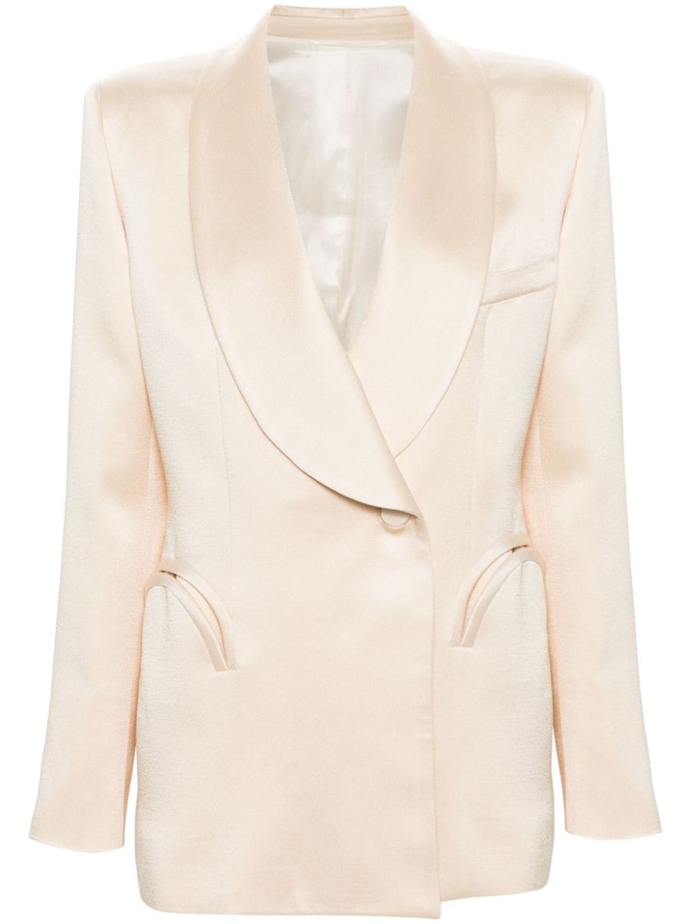 Blazé Milano Heart Smoking satin blazer - Neutrals von Blazé Milano