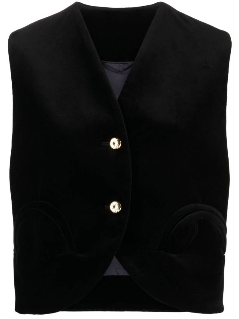 Blazé Milano Jealousy Gliss velvet waistcoat - Black von Blazé Milano